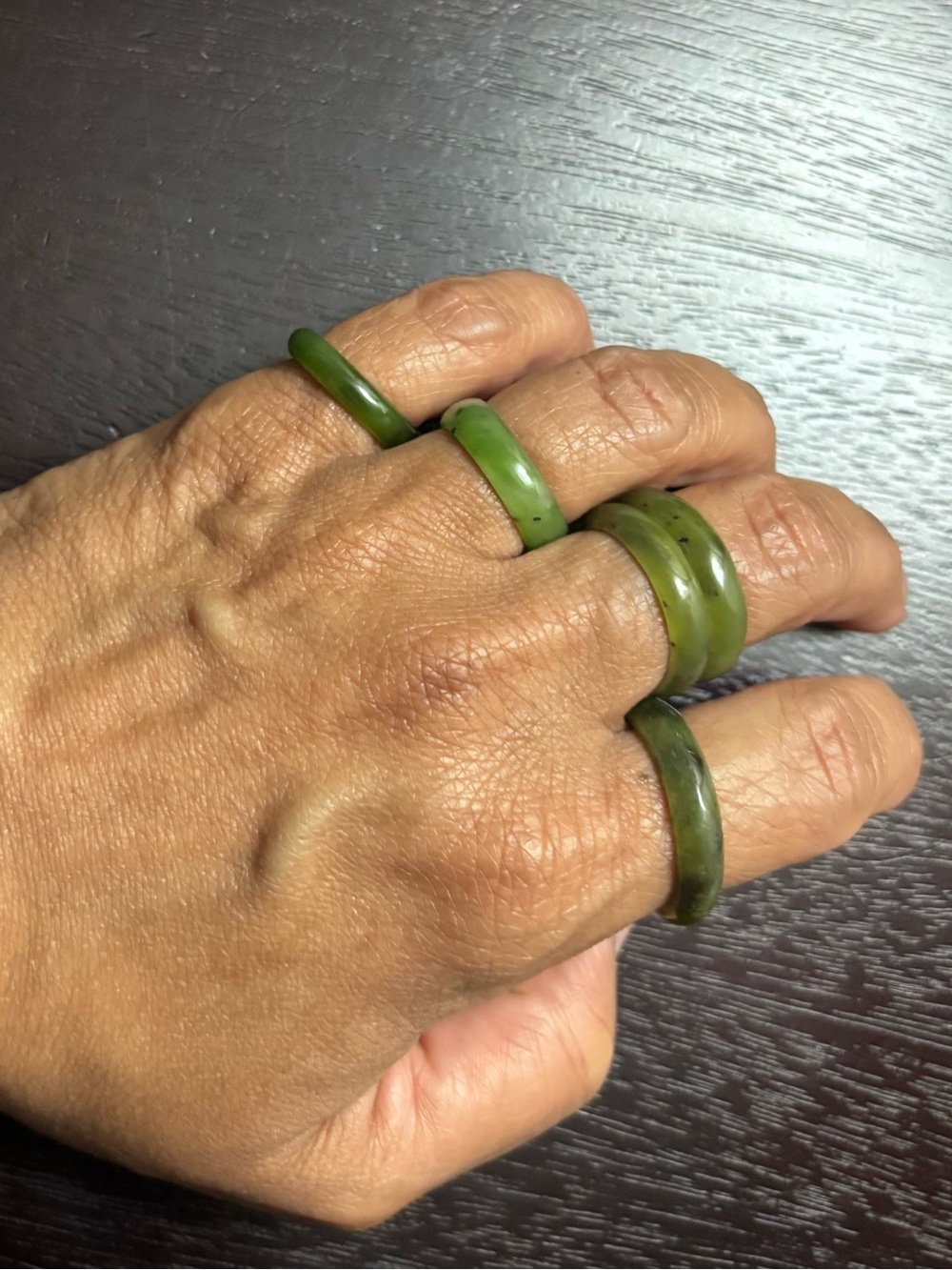 Taiwan Nephrite Jade Ring 1 Band Unisex